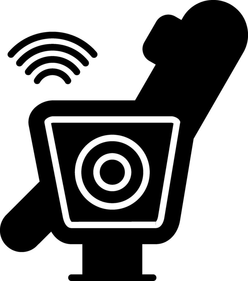 Smart Recliner Chair Automated Seating Glyph vector
