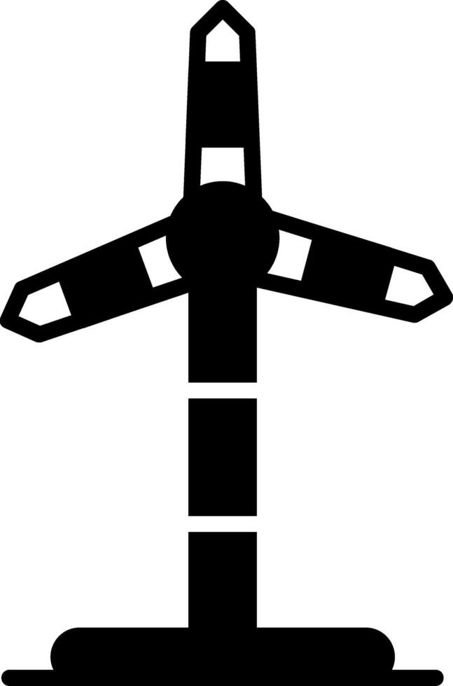 Eolic Energy Recycle Wind Power Glyph vector