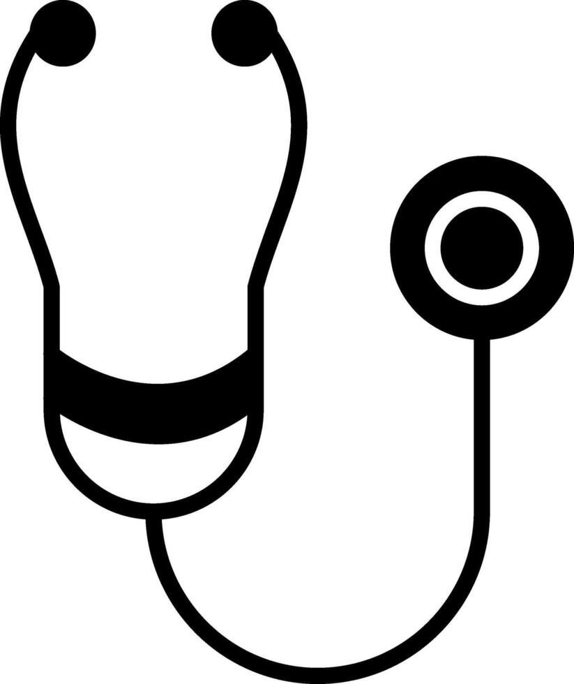 Stethoscope Medical Tool Glyph vector