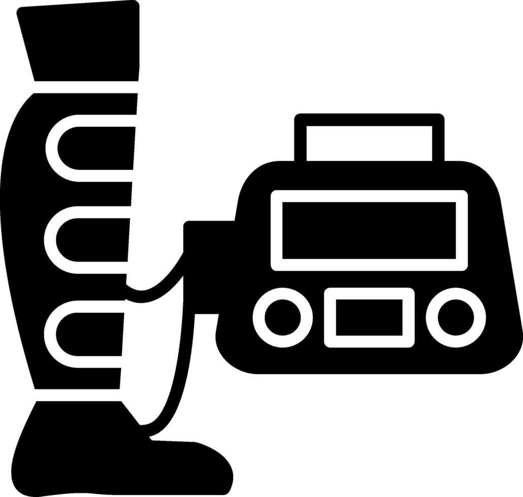 Deep Vein Thrombosis Pump Circulation Aid Glyph vector