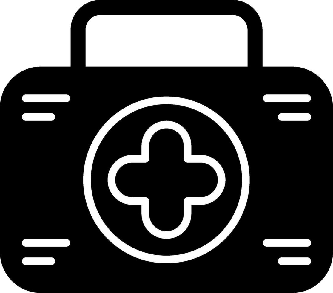 First Aid Kit Glyph vector