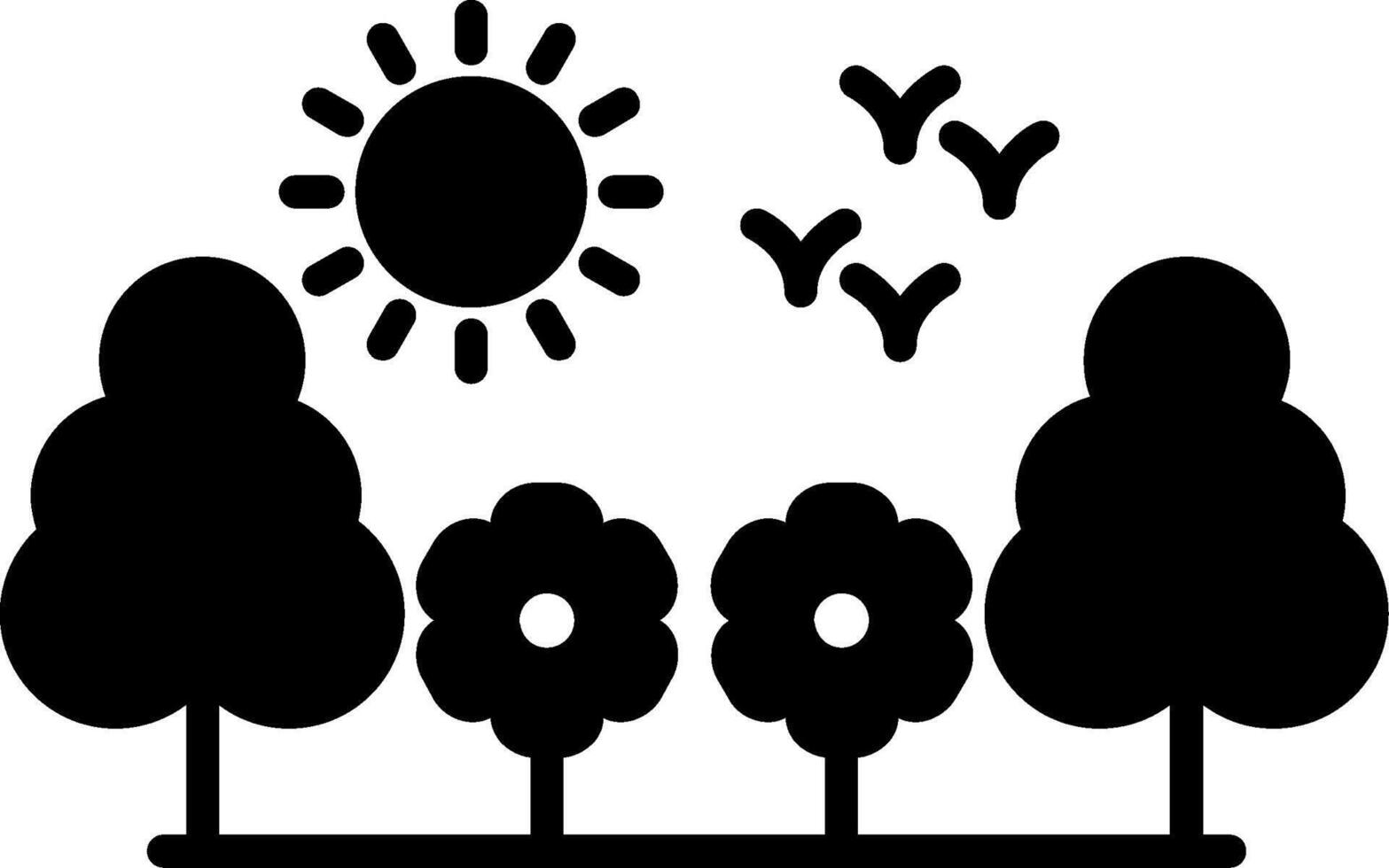 Flowers Blooming Plants Glyph vector