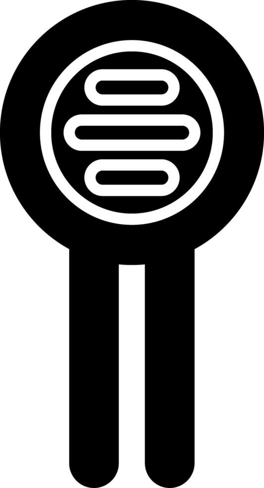 LDR Sensor Light Dependent Resistor Glyph vector