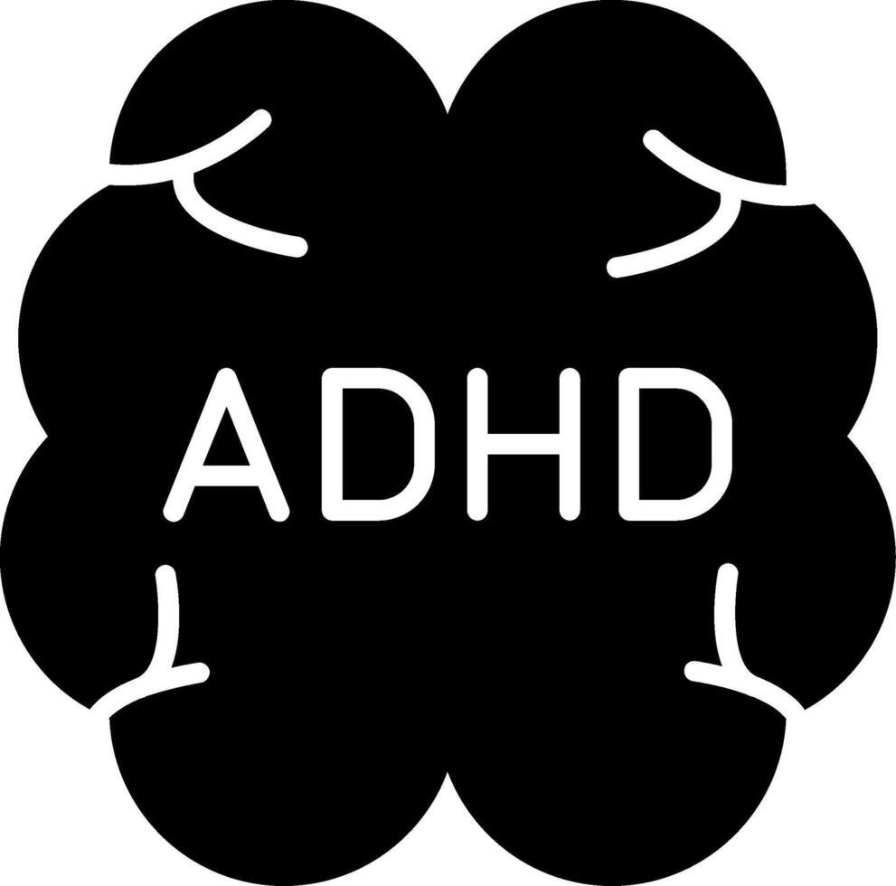 ADHD Behavioral Traits Glyph vector