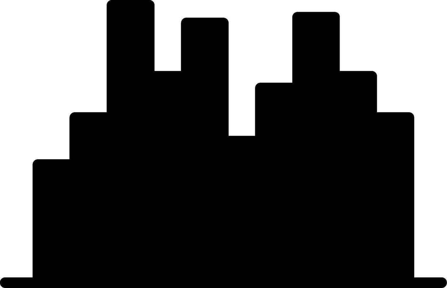 Bar Chart Business Stats Glyph vector