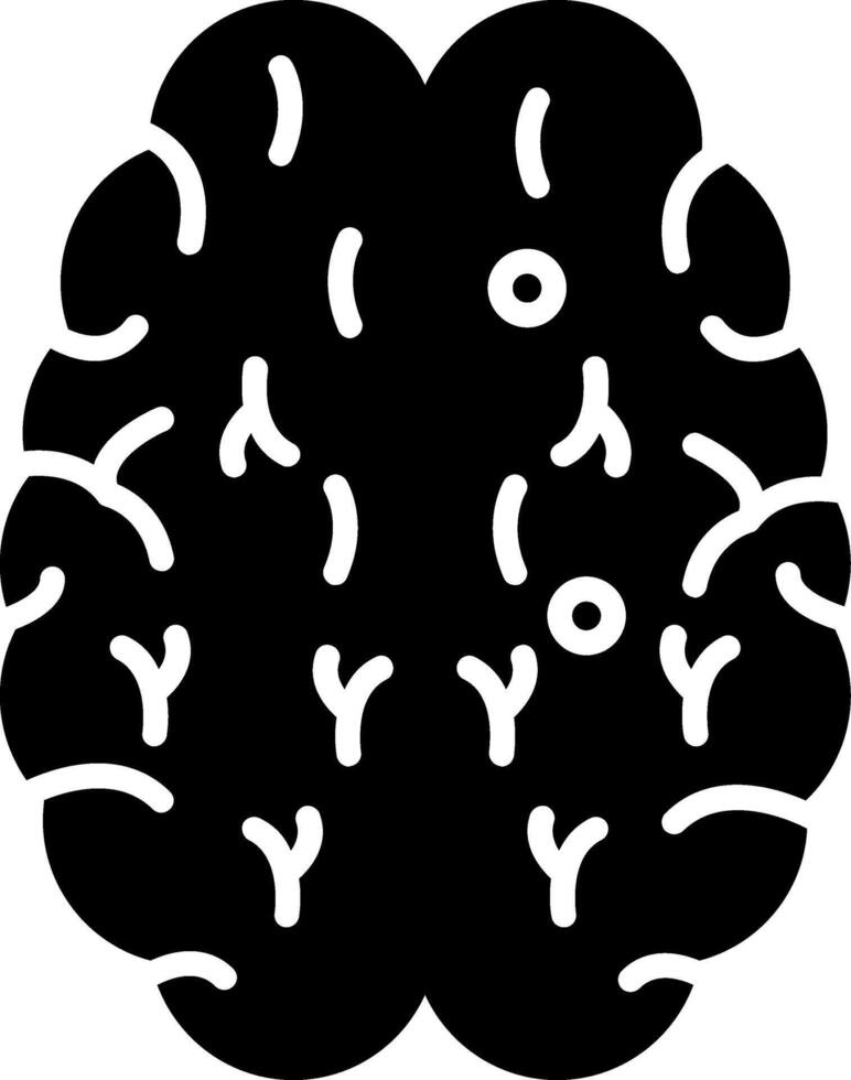 Brain Central Nervous System Glyph vector