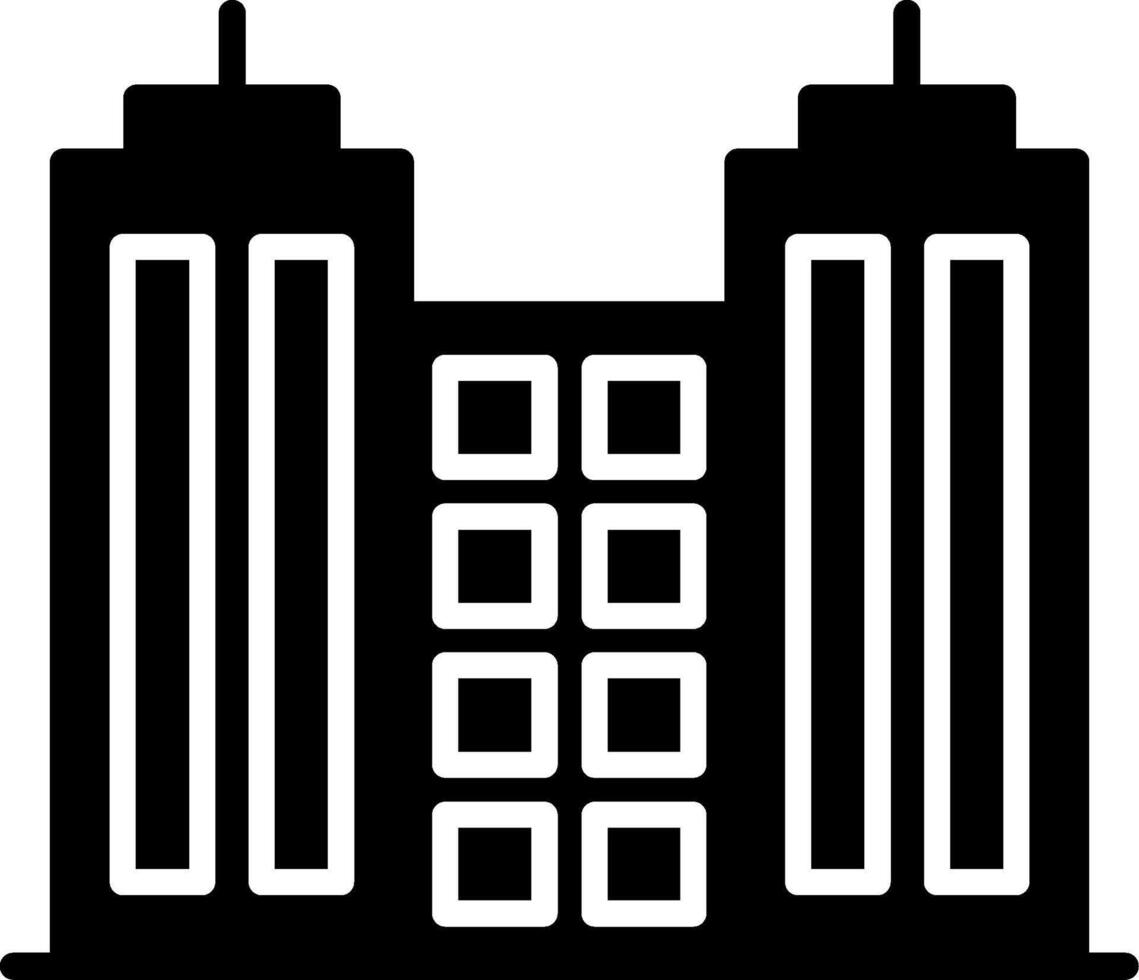 Buildings Skyscrapers Glyph vector