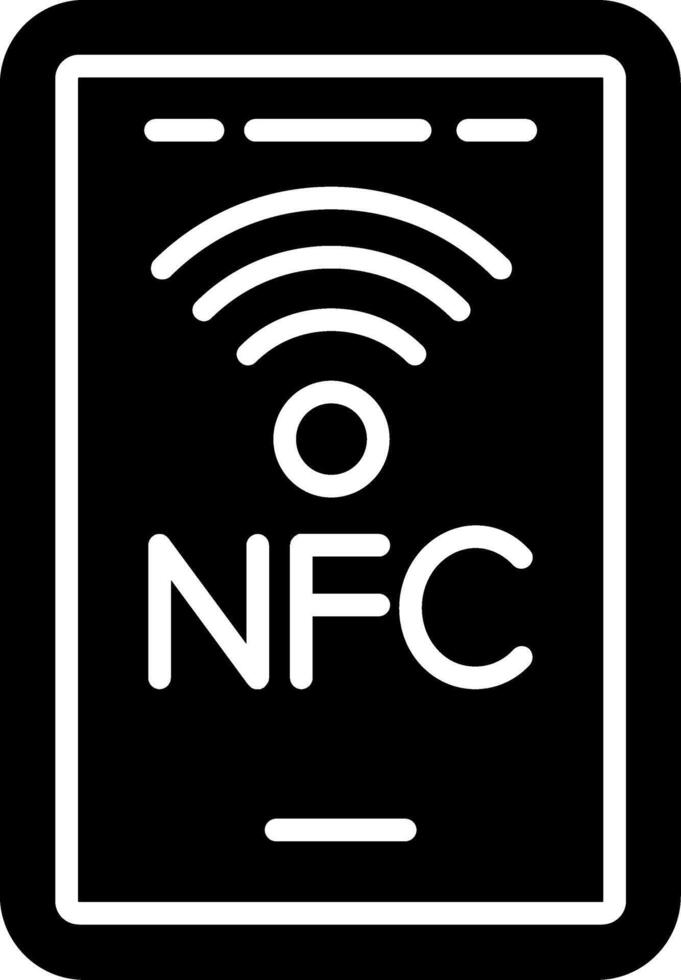 NFC Near Field Communication Glyph vector