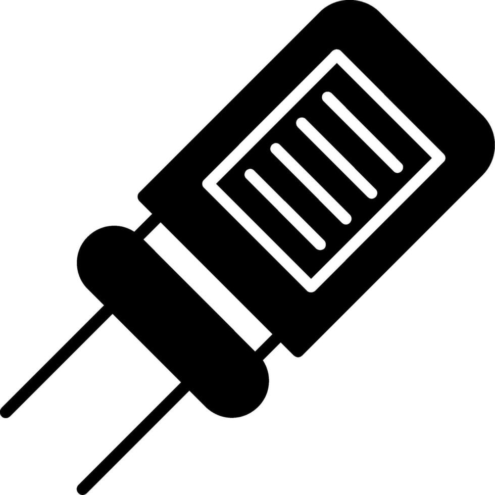 Capacitor Electrical Function Glyph vector