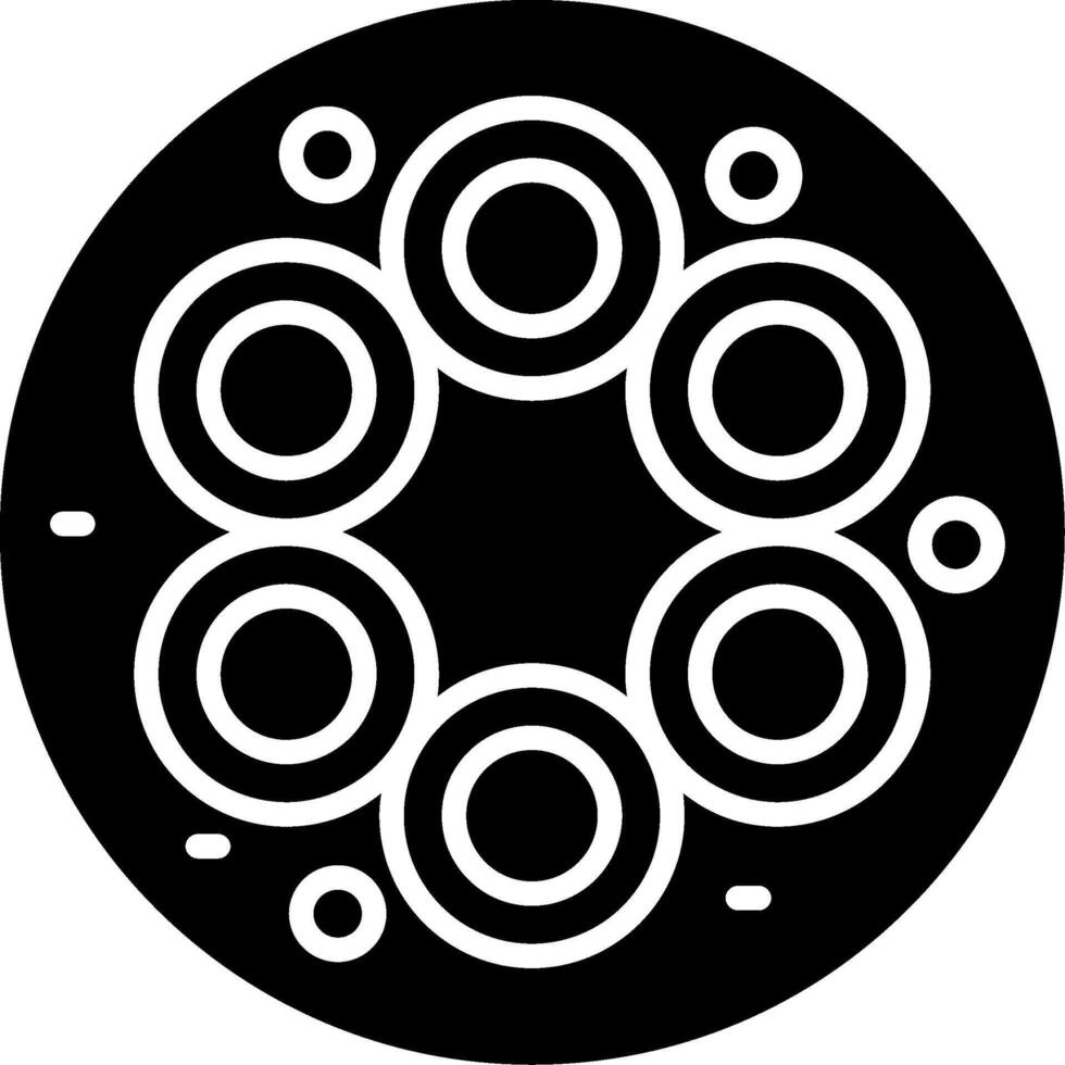 Gloeocapsa Cyanobacteria Glyph vector