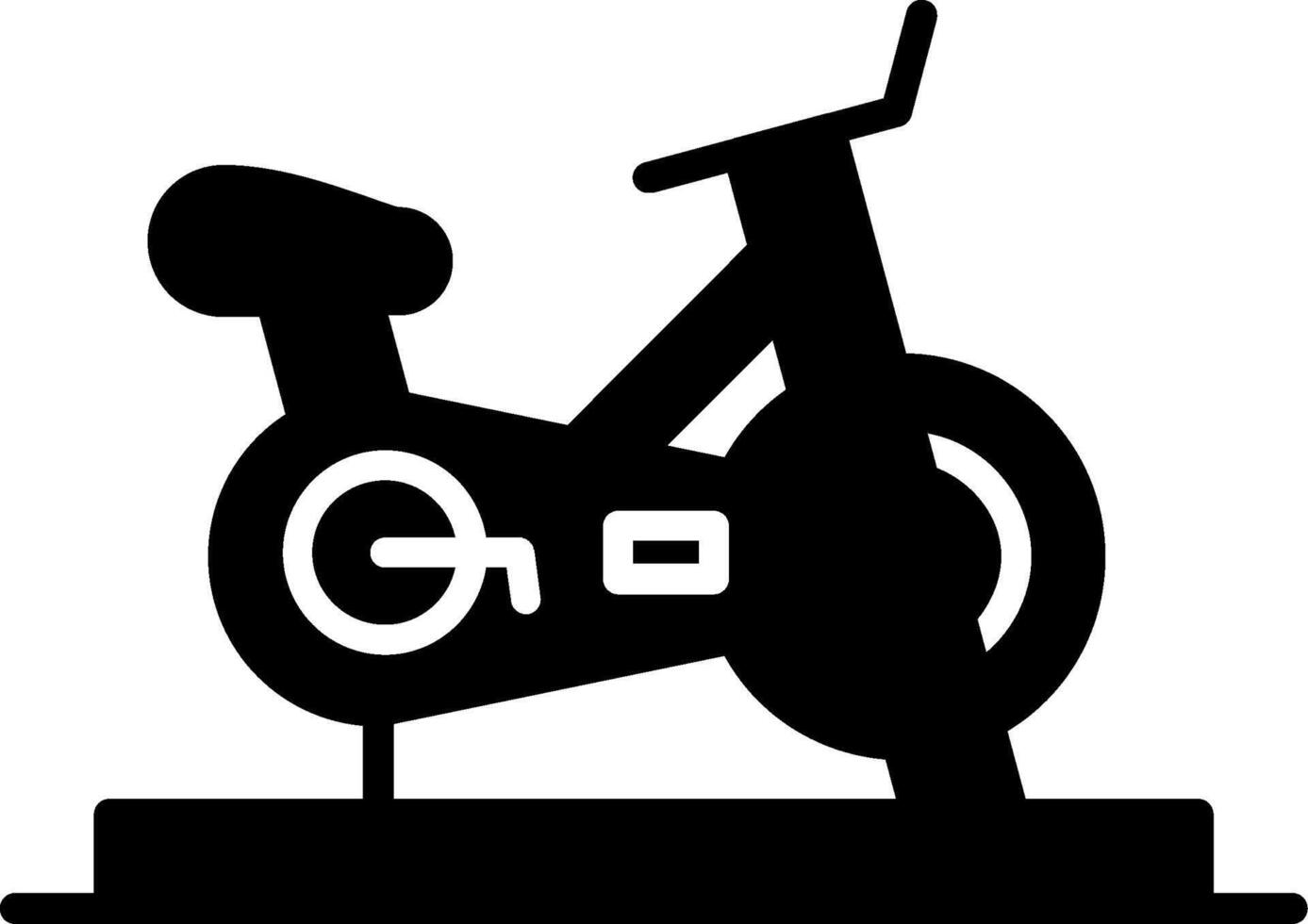 Indoor Cycle Bike Glyph vector