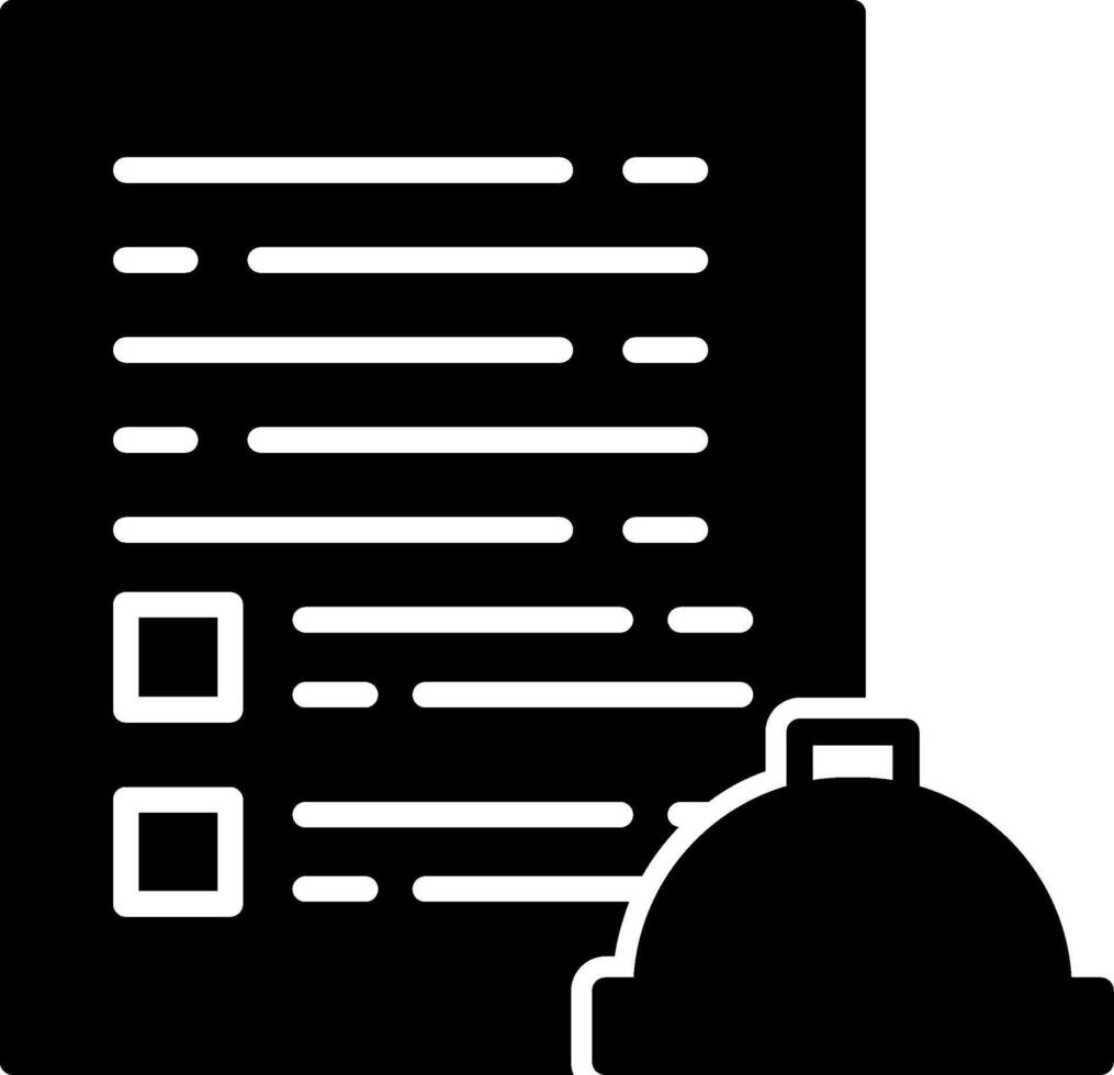 Reservation Hotel Booking Glyph vector