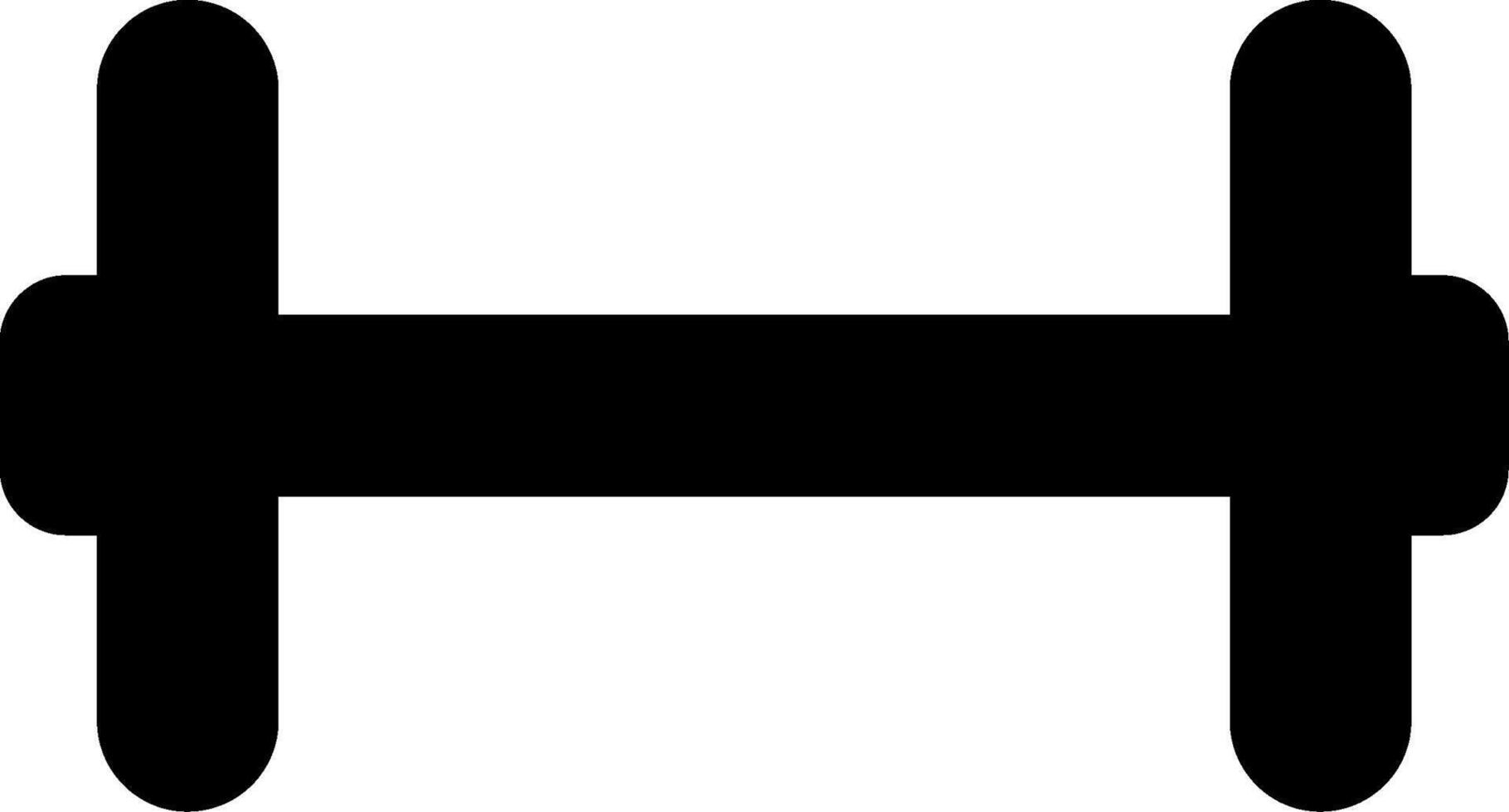Barbell Lifting Equipment Glyph vector