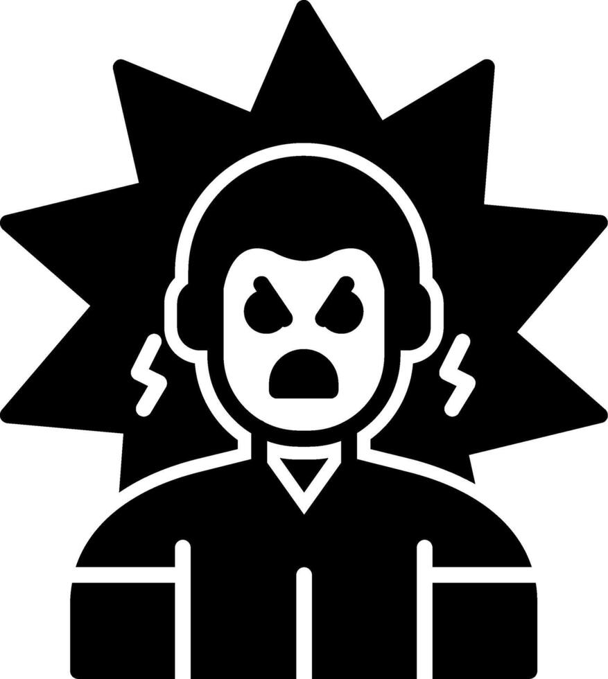 Anger Management Issue Glyph vector
