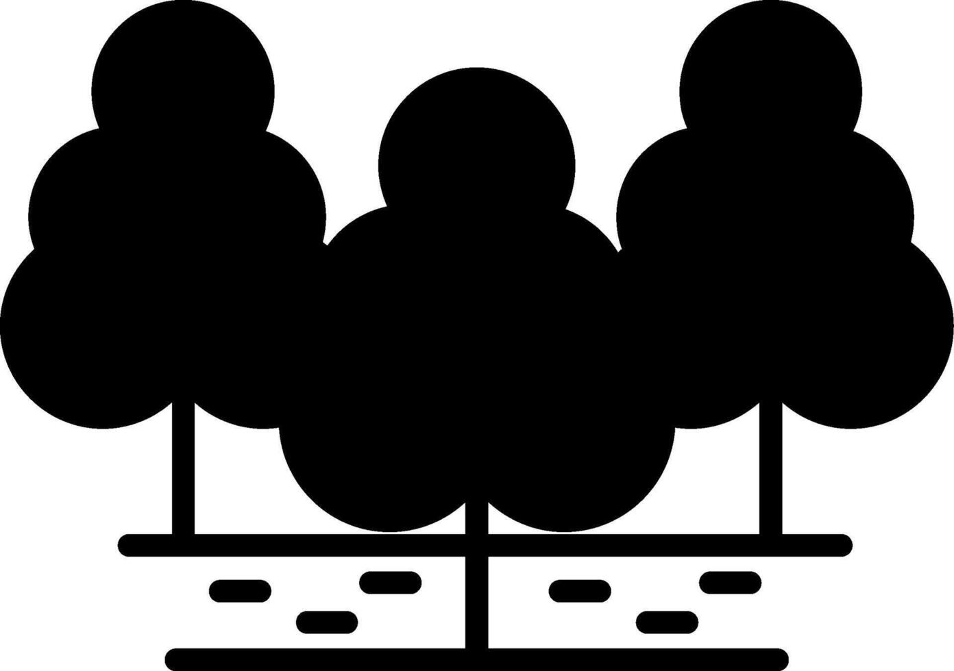 Forest Wooded Area Glyph vector