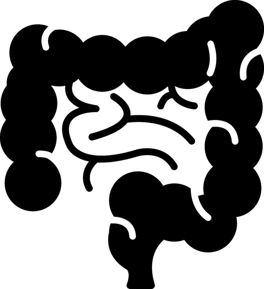 Intestine Digestive Tube Glyph vector