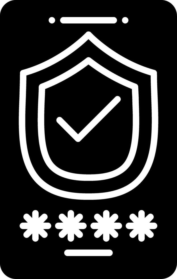 Phone Security Settings Glyph vector
