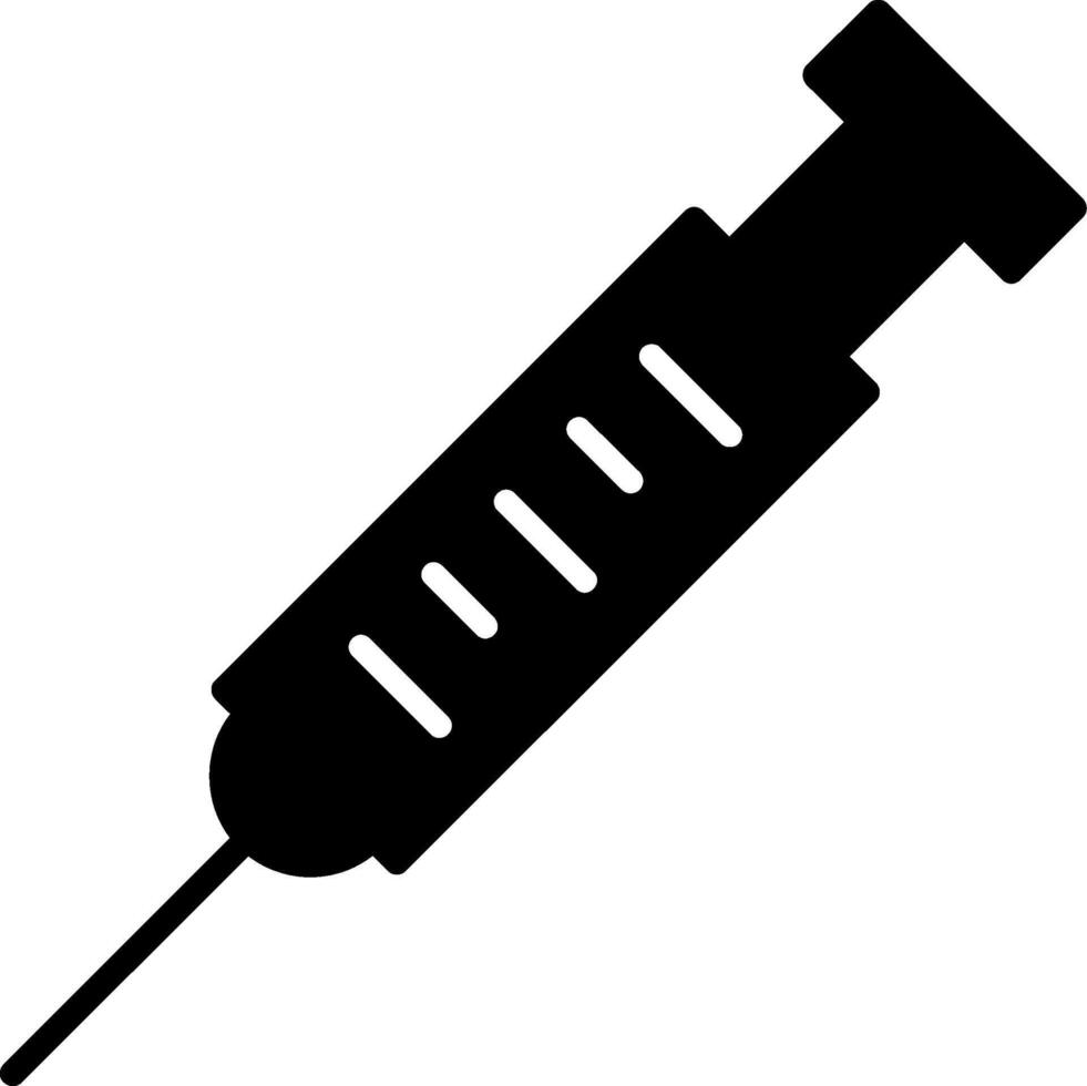 Syringe Injection Tool Glyph vector