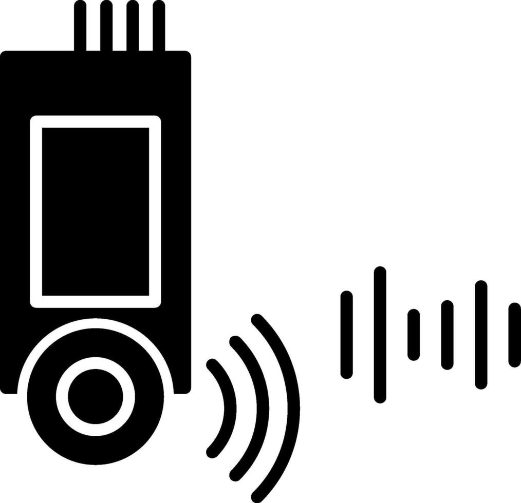 Sound Sensor Audio Detection Tool Glyph vector