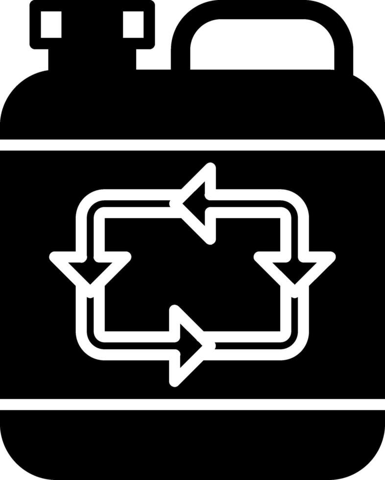Bio Diesel Recycle Alternative Energy Glyph vector