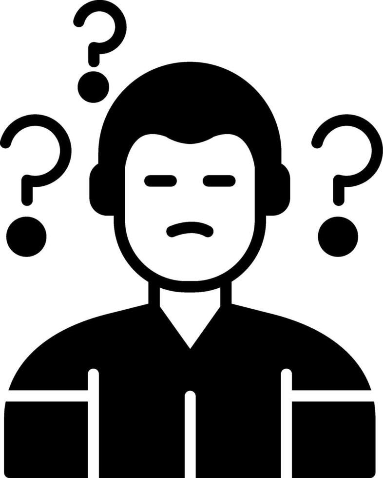 Memory Impairment Symptoms Glyph vector