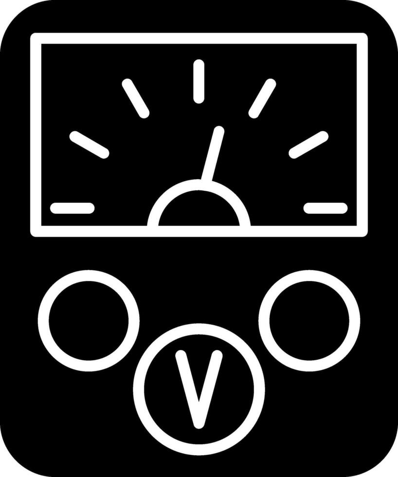 Voltmeter Measurement Tool Glyph vector