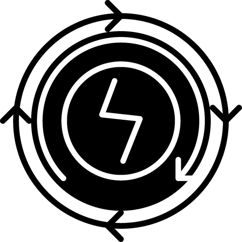 Energy Recycle System Glyph vector