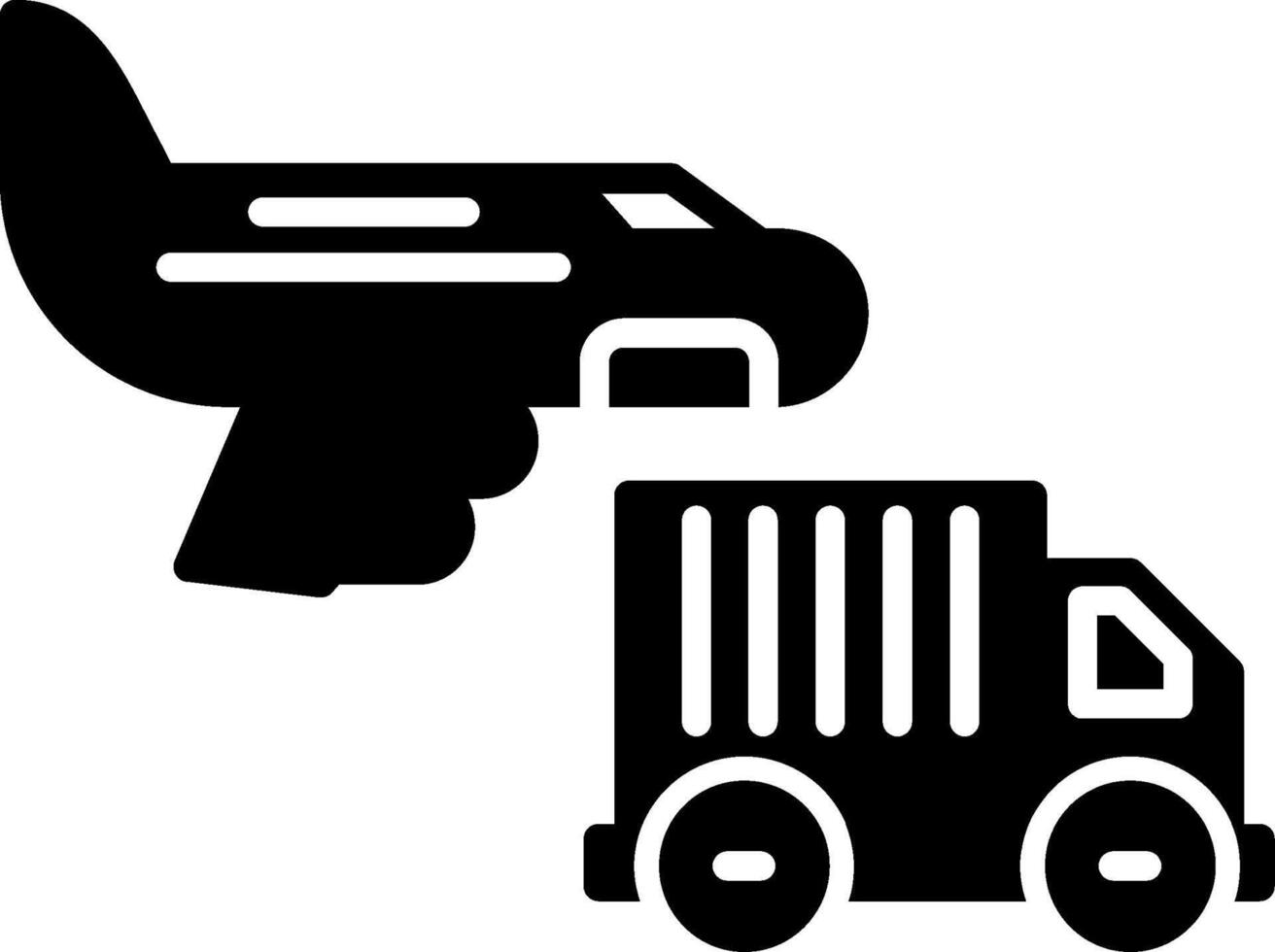 Worker Labor Force Glyph vector