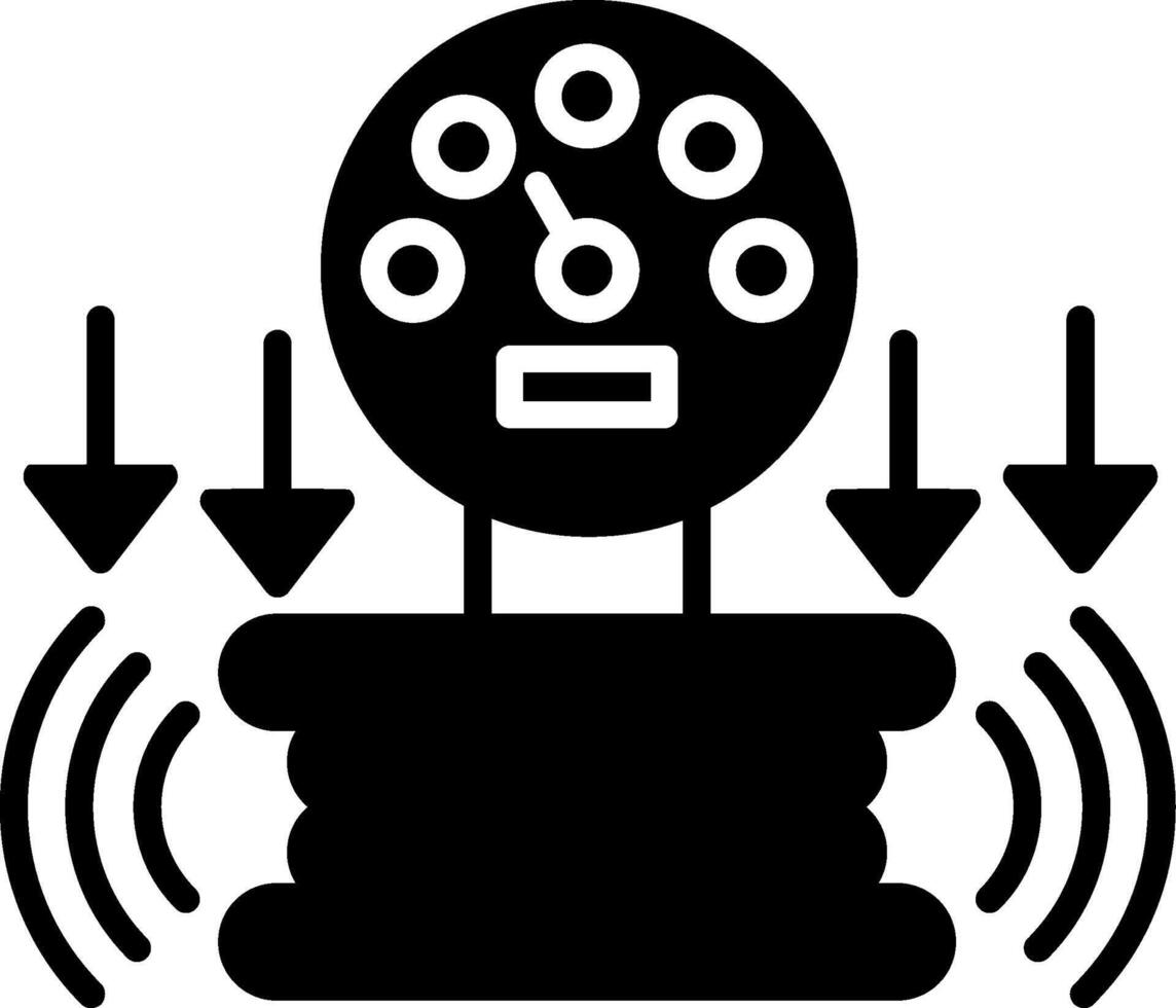 Pressure Sensor Force Detection Tool Glyph vector