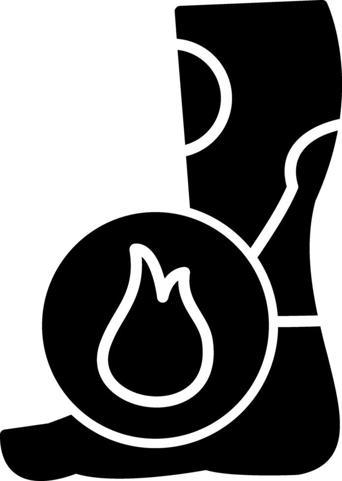 Skin Burn Marks Skin Damage Glyph vector