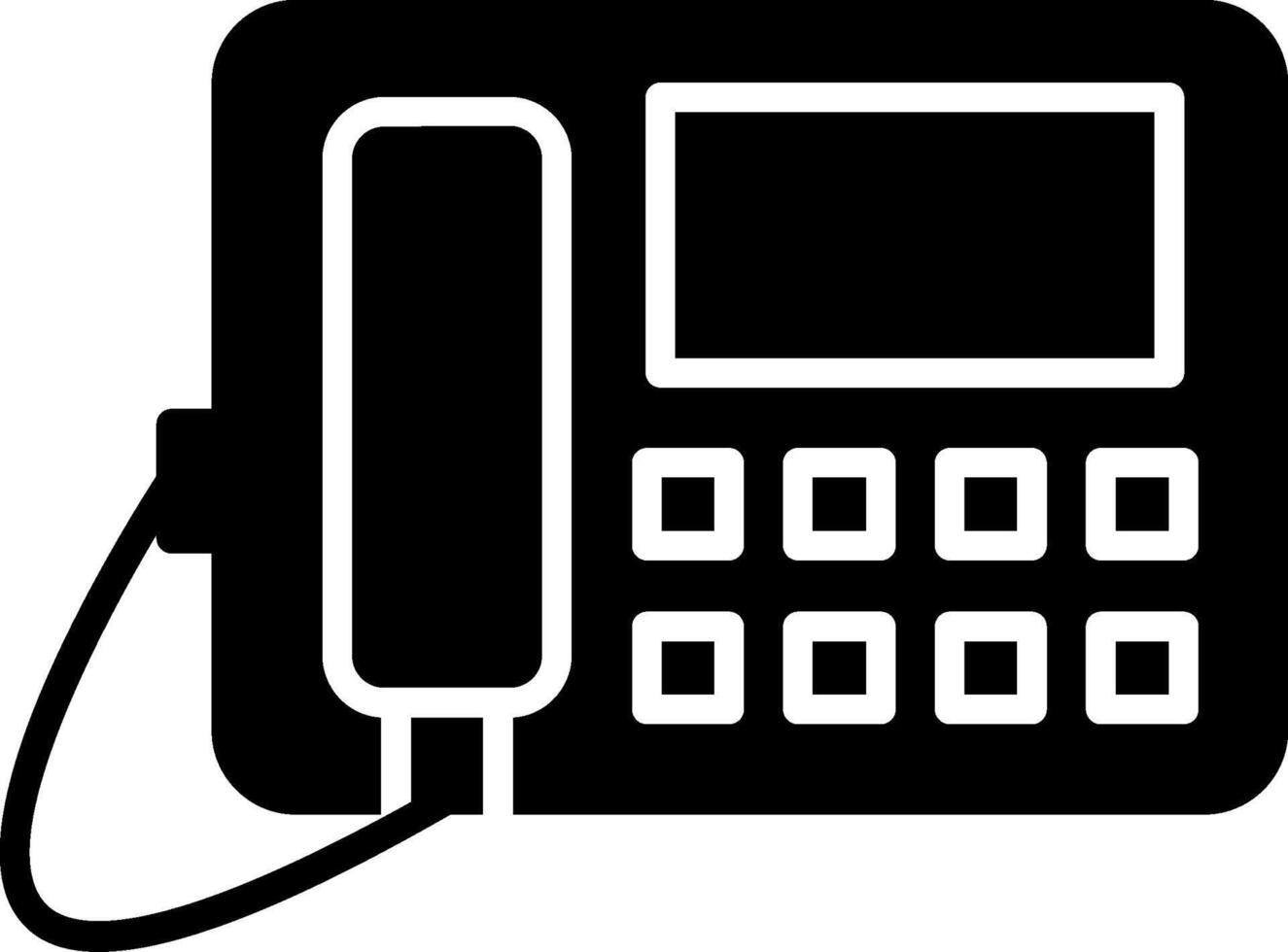 Telephone Communication Device Glyph vector