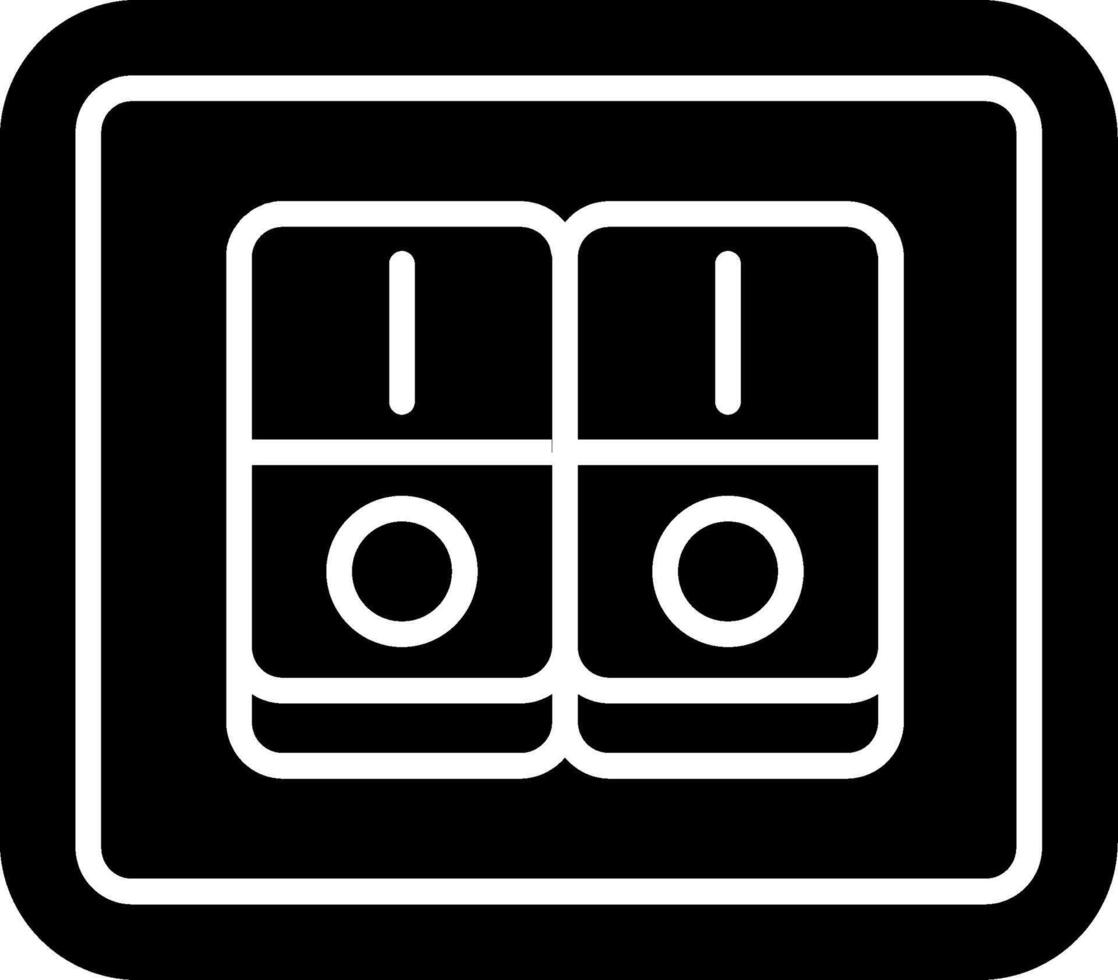 Electrical Switch Components Glyph vector