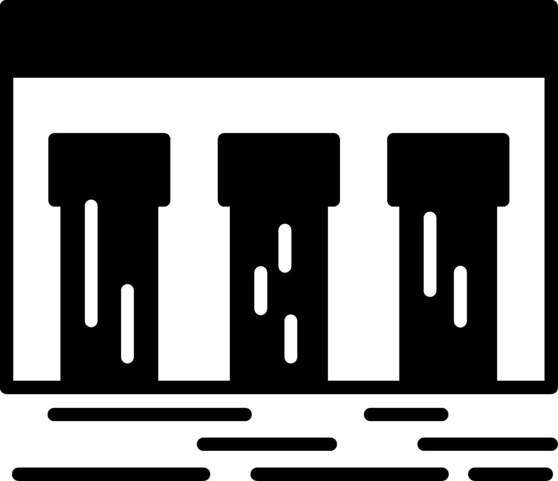 Dam Water Energy Glyph vector
