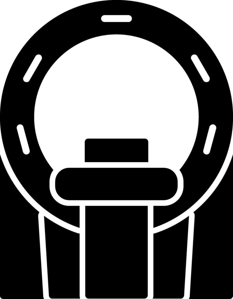 Magnetic Resonance Imaging Detailed Body Scan Glyph vector