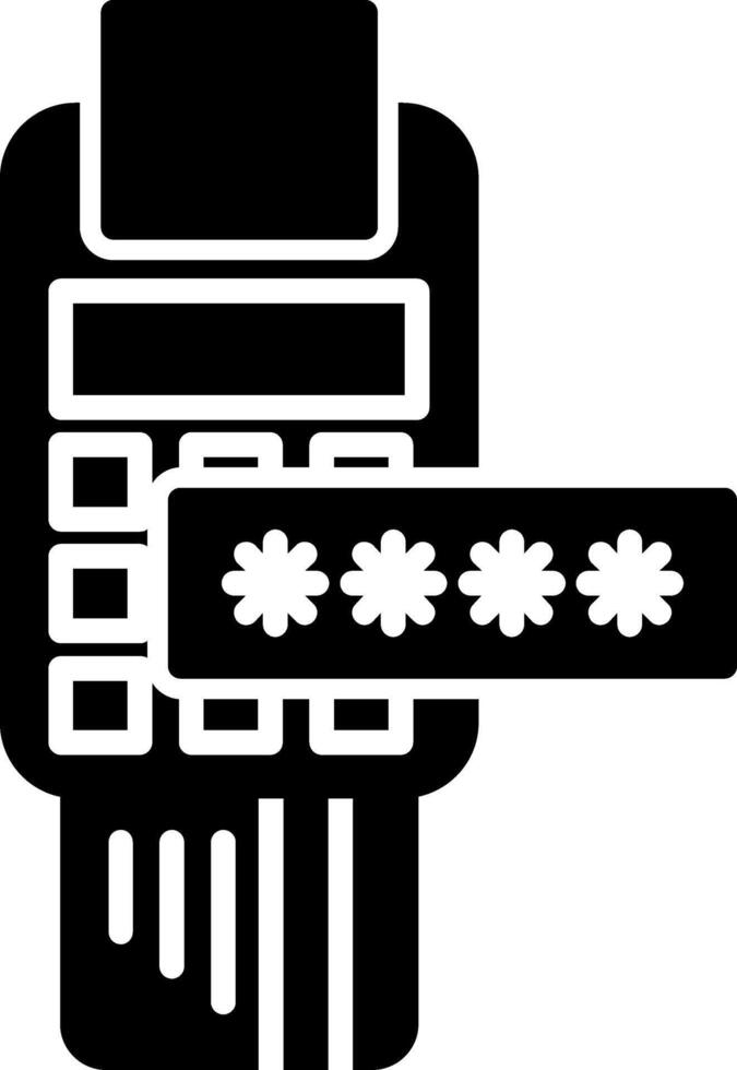 Security Number Confidential Code Glyph vector
