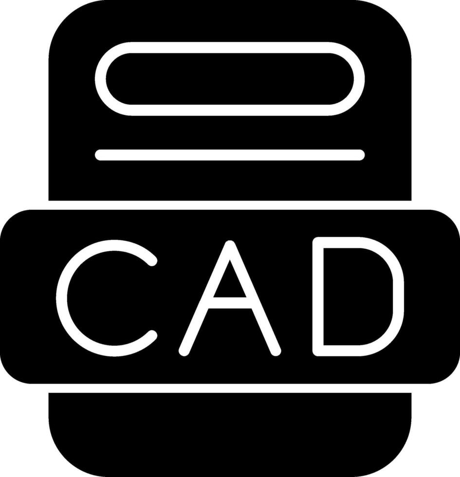 CAD Design Software Glyph vector