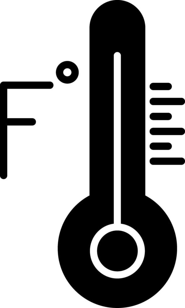 Thermometer Temperature Measurement Glyph vector
