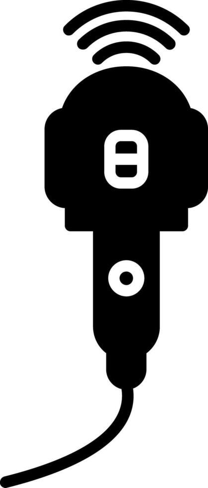Ultrasound Sound Wave Medical Imaging Glyph vector