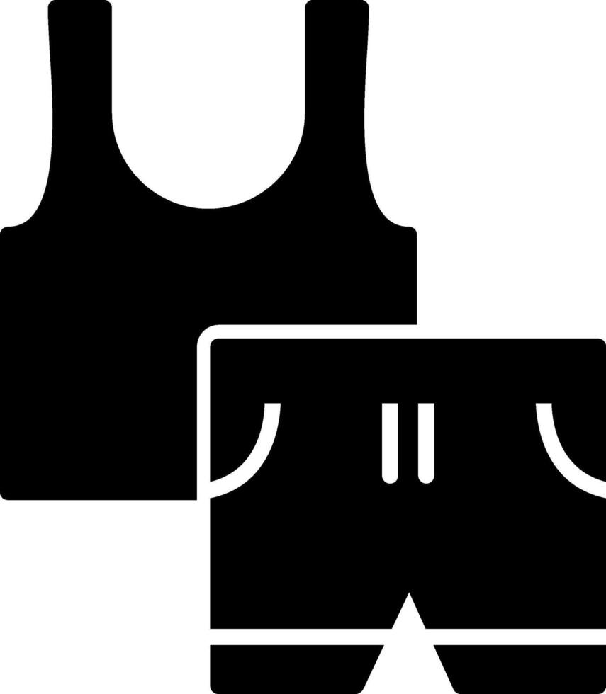 Sportswear Active Clothing Glyph vector