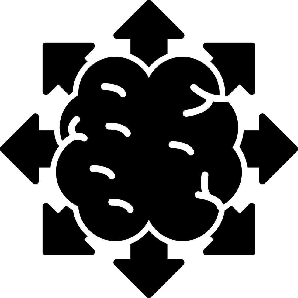 Brain Activity Patterns Glyph vector