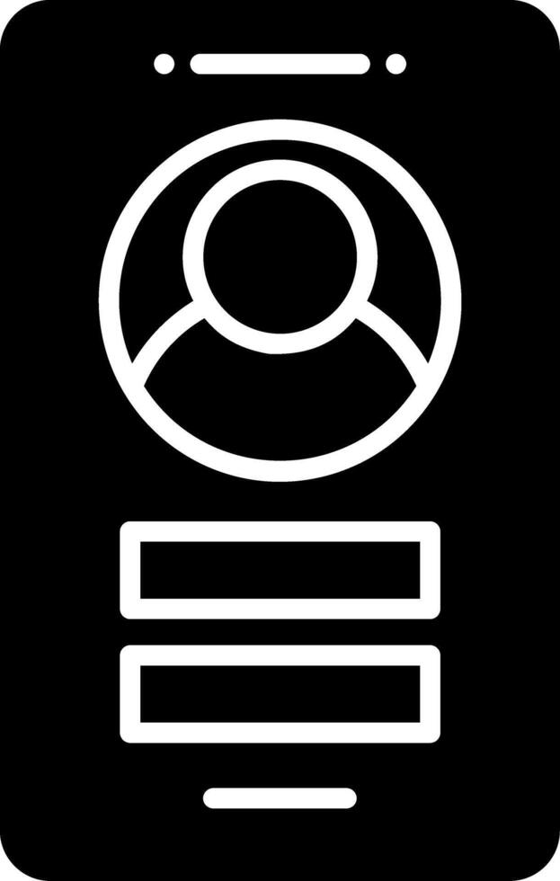 Contact Information Feature Glyph vector