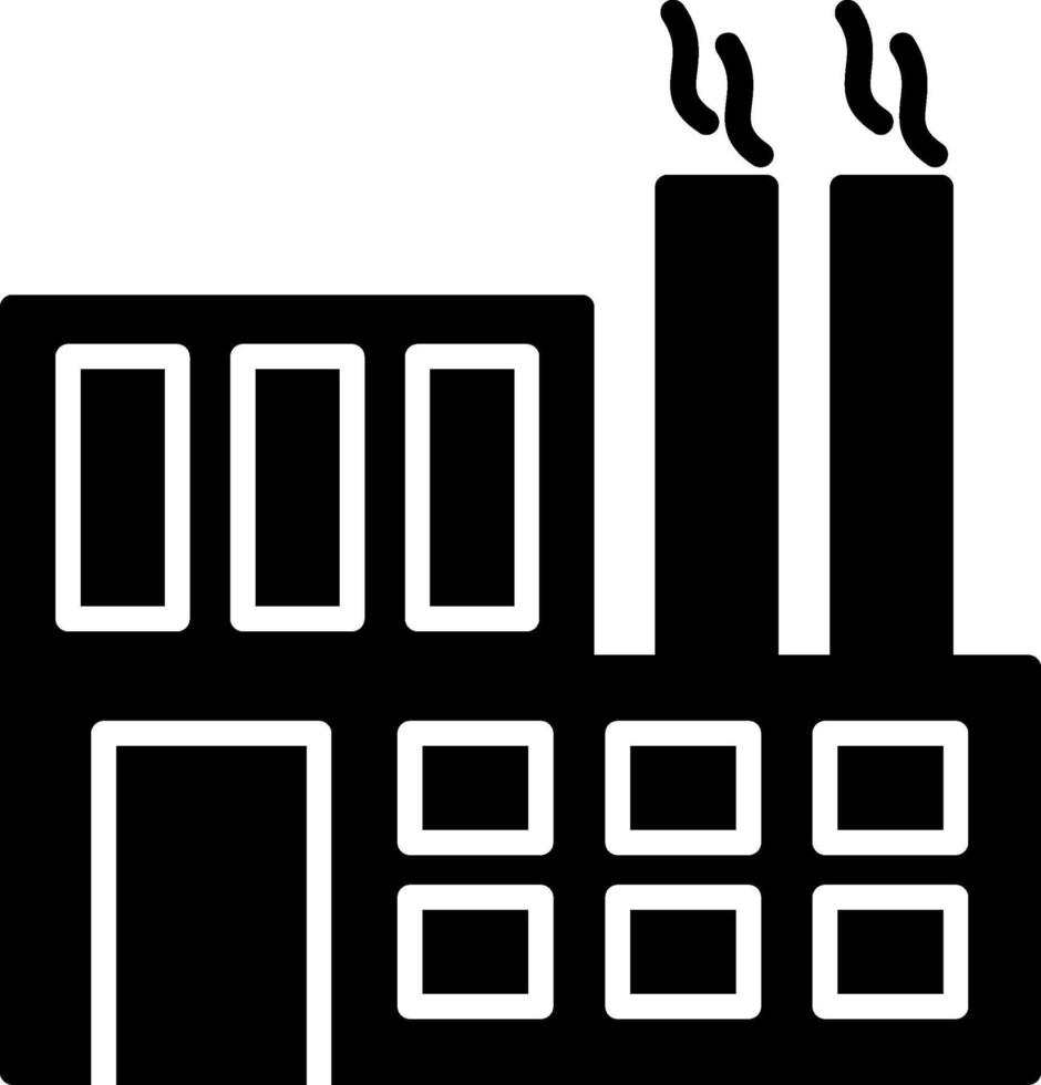 Factory Production Plant Glyph vector
