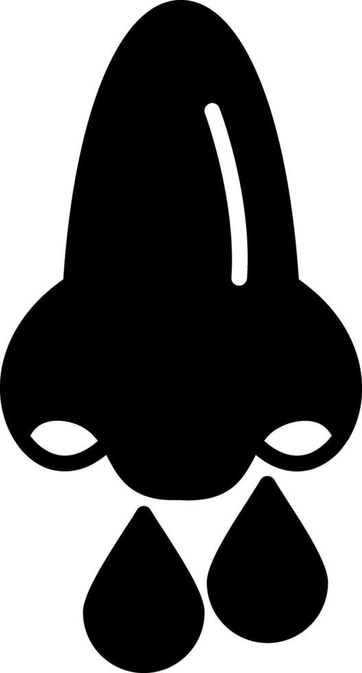 Nose Olfactory Organ Glyph vector