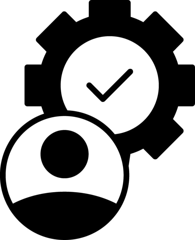 Stamp Official Mark Glyph vector