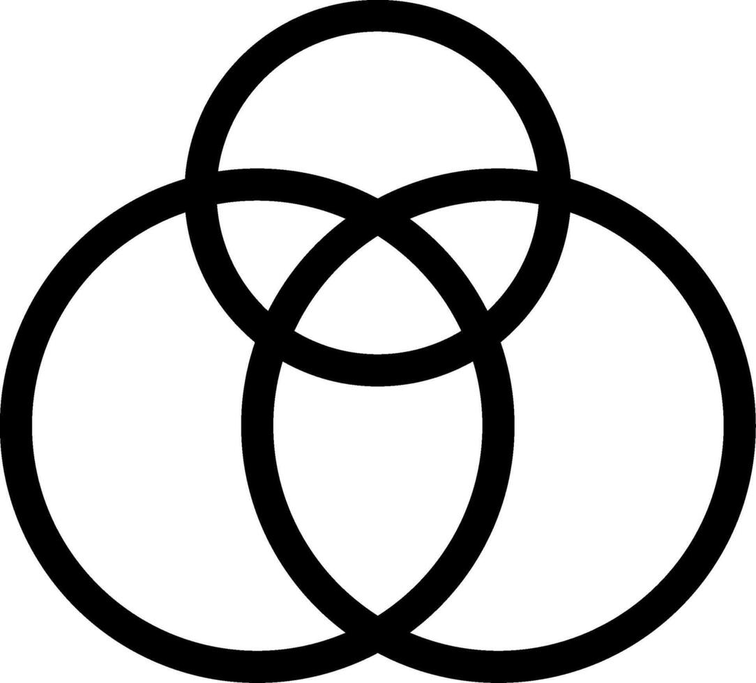 Venn Diagram Set Comparison Glyph vector