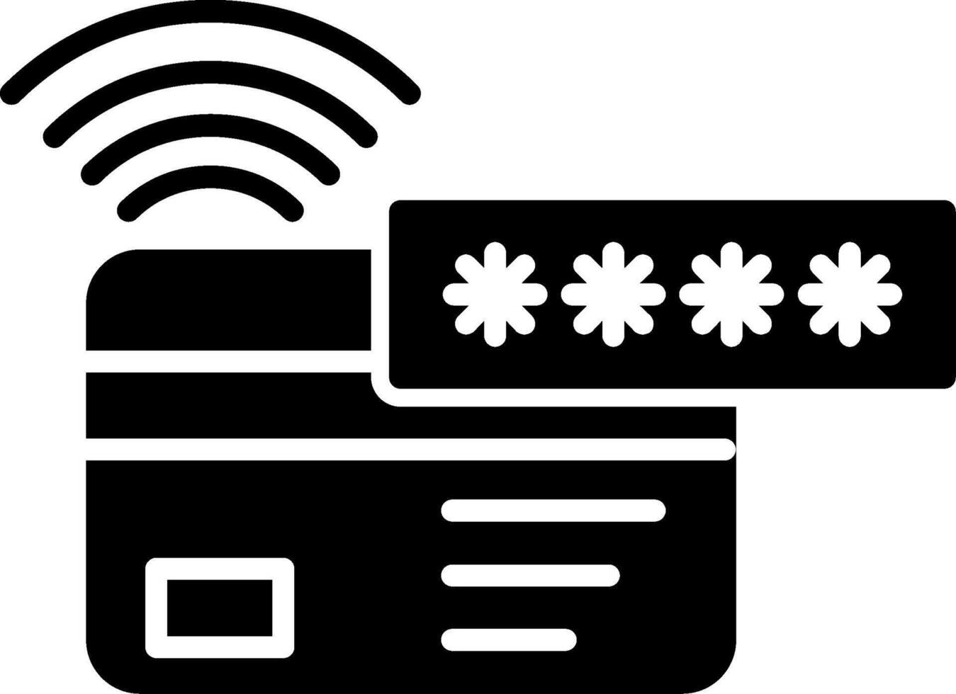 Card Security Credit Card Protection Glyph vector