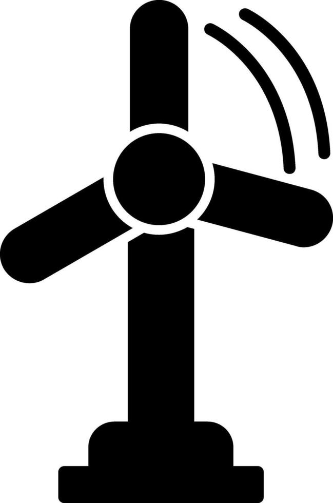 Eolic Energy Wind Glyph vector