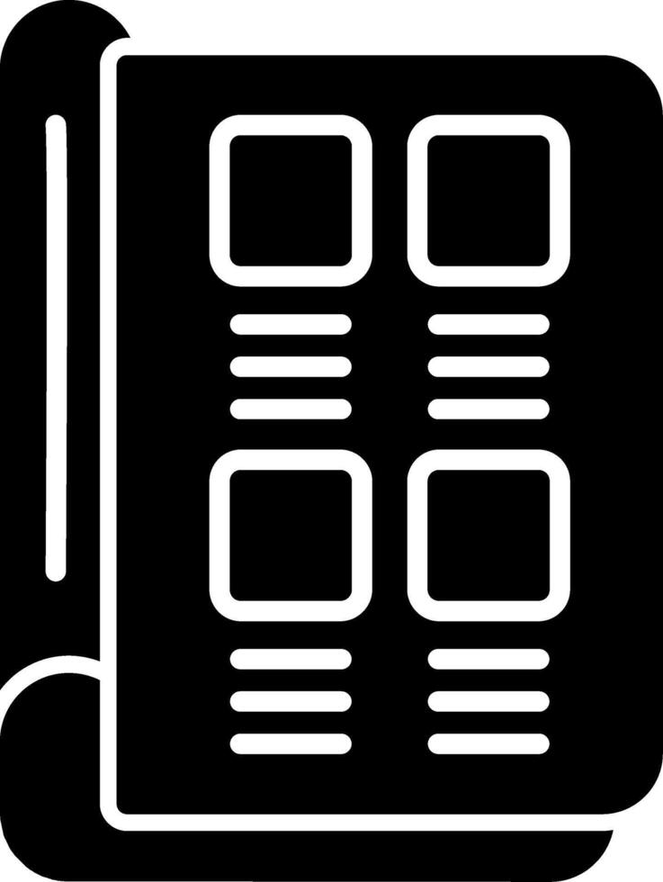 Digital Catalog Management Glyph vector