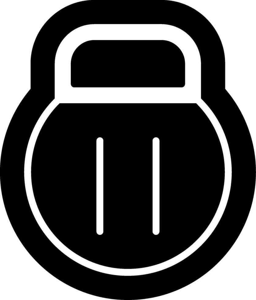 11 kg Kettlebell Glyph vector