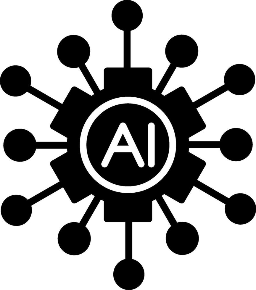 Artificial Intelligence Models Glyph vector
